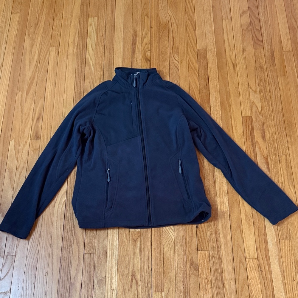 Women's Navy Full-Zip Lightweight Fleece Jacket